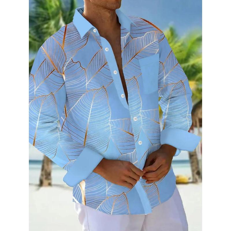 Men's Shirts Button Down Shirts Casual Shirts Spring and Summe, Printed Long Sleeves Daily Fashionable Comfortable