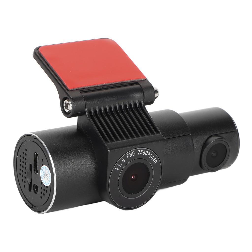 3 Channel Dash Cam Front Rear Inside View 2K 1080p Night Vision Loop Recording Parking Monitoring Driving Recorder