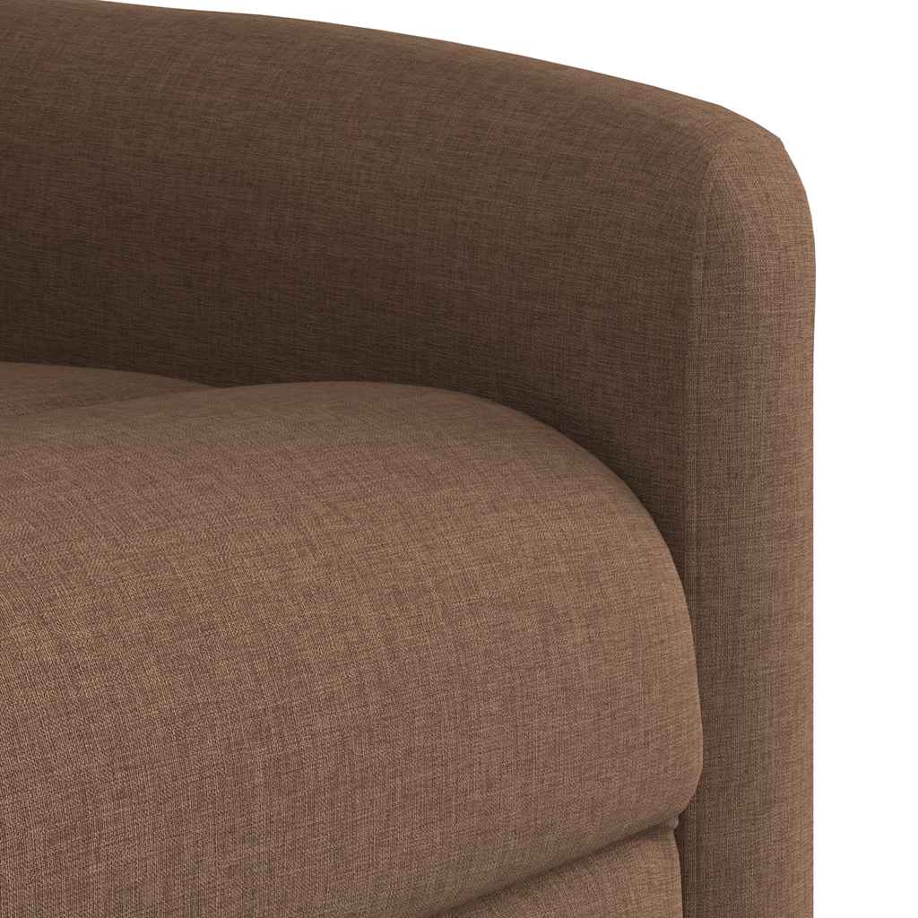 Recliner with Rising Function Brown Fabric