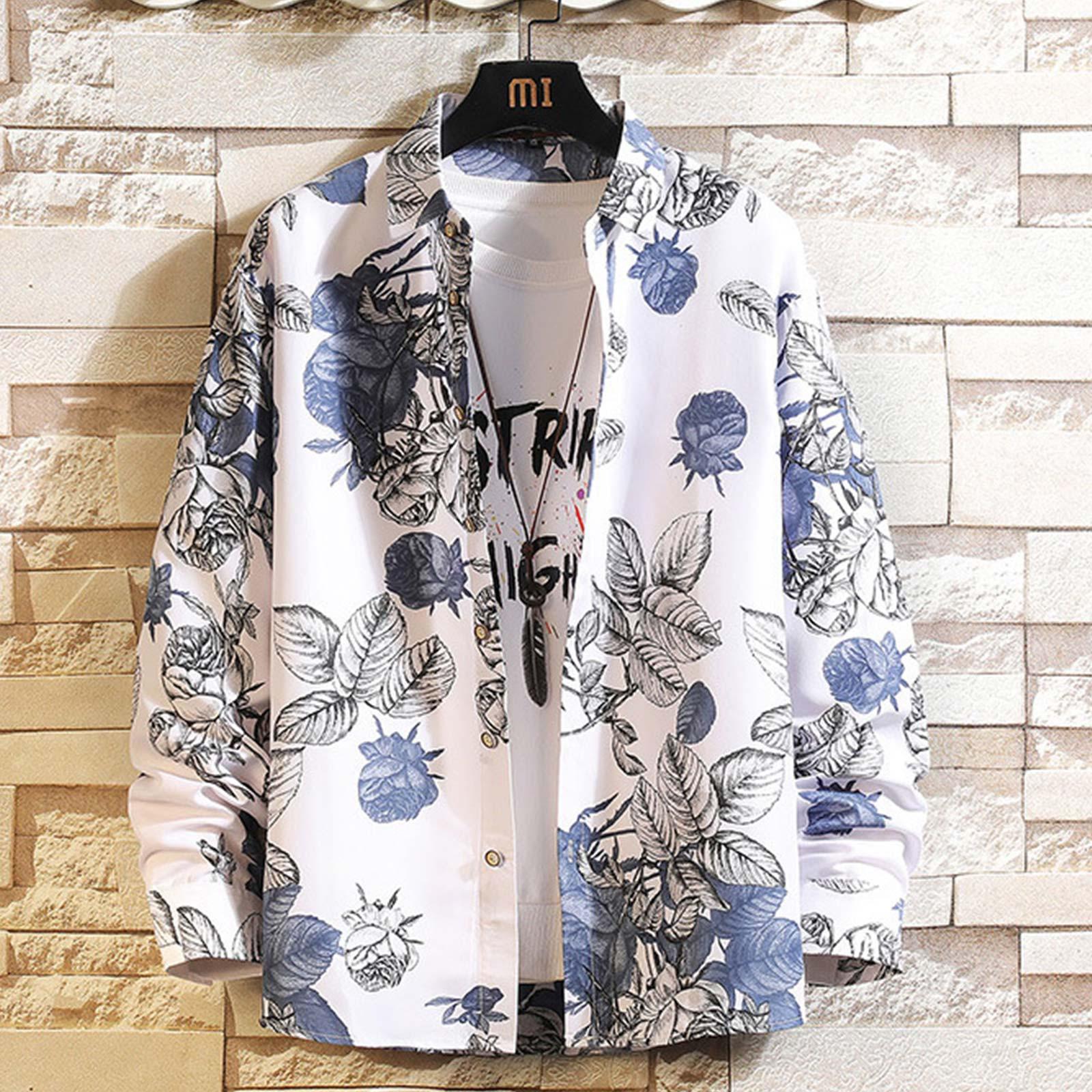 

Мужская рубашка с длинными рукавами Мужской кардиган с лацканами и принтом Рубашка с длинными рукавами XL