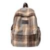 Zaino Scuola Giapponese ins Autunno Vintage a Righe a Quadri Zaino Scolastico Femminile Versione Coreana Zaino per Studente Scuola Media Zaino Versatile