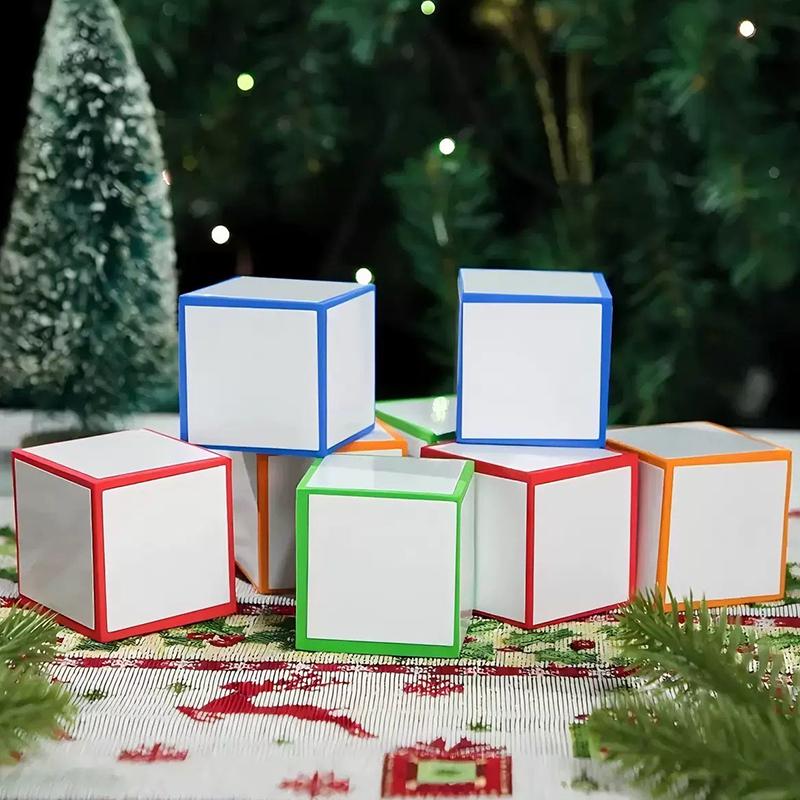 WTEMPO Small Dry Erase Foam Blank Square Quicky-Dry Erase Cube Ideal for Home Games Classroom School Supplies, Drawing Letters and Numbers