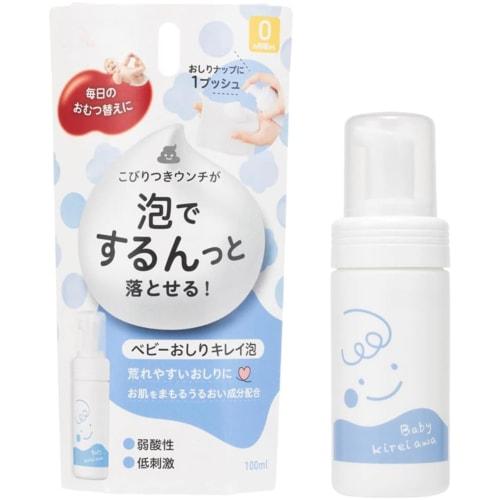[.co.jp Exclusive] Pigeon Mild Acidity, Hypoallergenic Baby Bottom Cleaning Foam, 100ml, White
