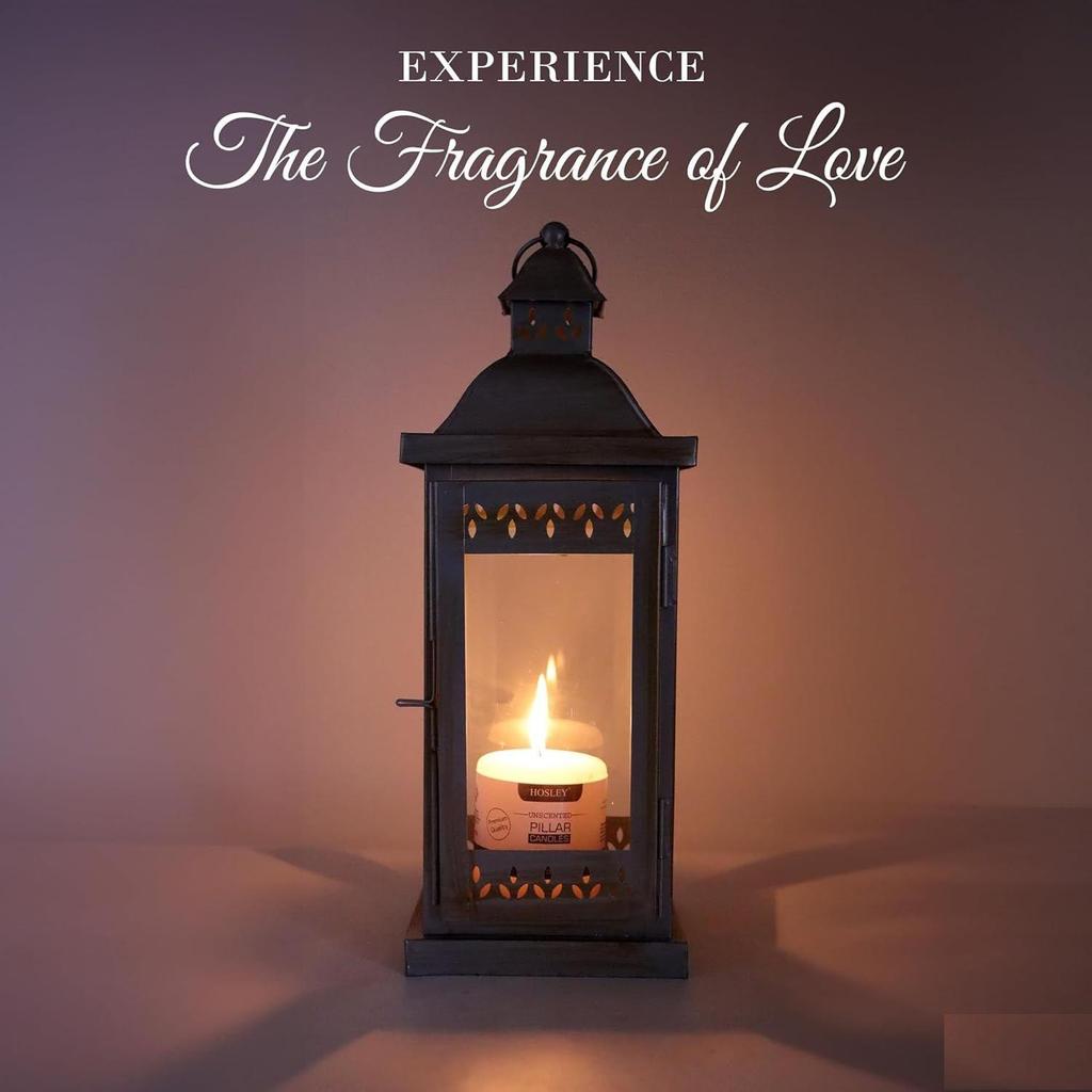 Glass Iron Lantern with One Pillar Candle|Silver Hanging Lantern|Lantern for Home Decoration|Candle Holders for Home Decor|