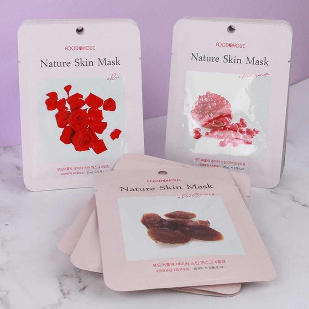 

(30 sheets) Nature Skin Moist Mask Pack (Rose, Pomegranate, Red Ginseng)