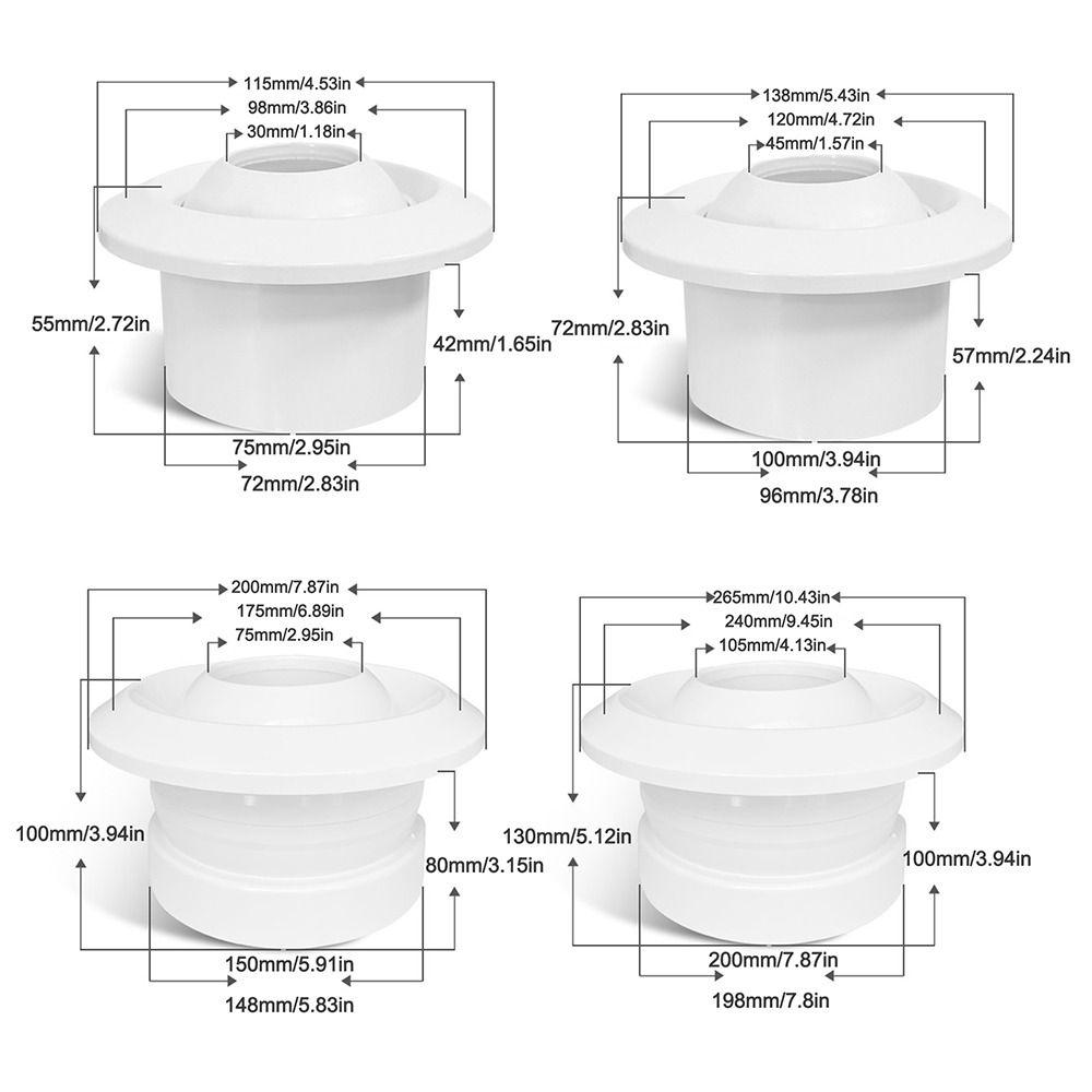 ABS Air Conditioning Exhaust Vents Adjustable Ventilation Nozzles  for Ventilating Device