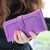 Stylish Vintage Pu Leather Long Wallet For Women With Magnetic Closure And Soft Texture