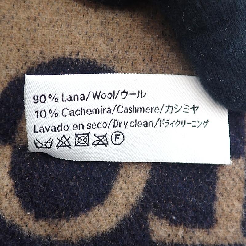 LOEWE  Scarf Navy/Brown wool/cashmere Women