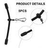 5Pcs Fishing Anti-Tangle Feeder Boom-Spacer With Snaps Balance Connector Tackle