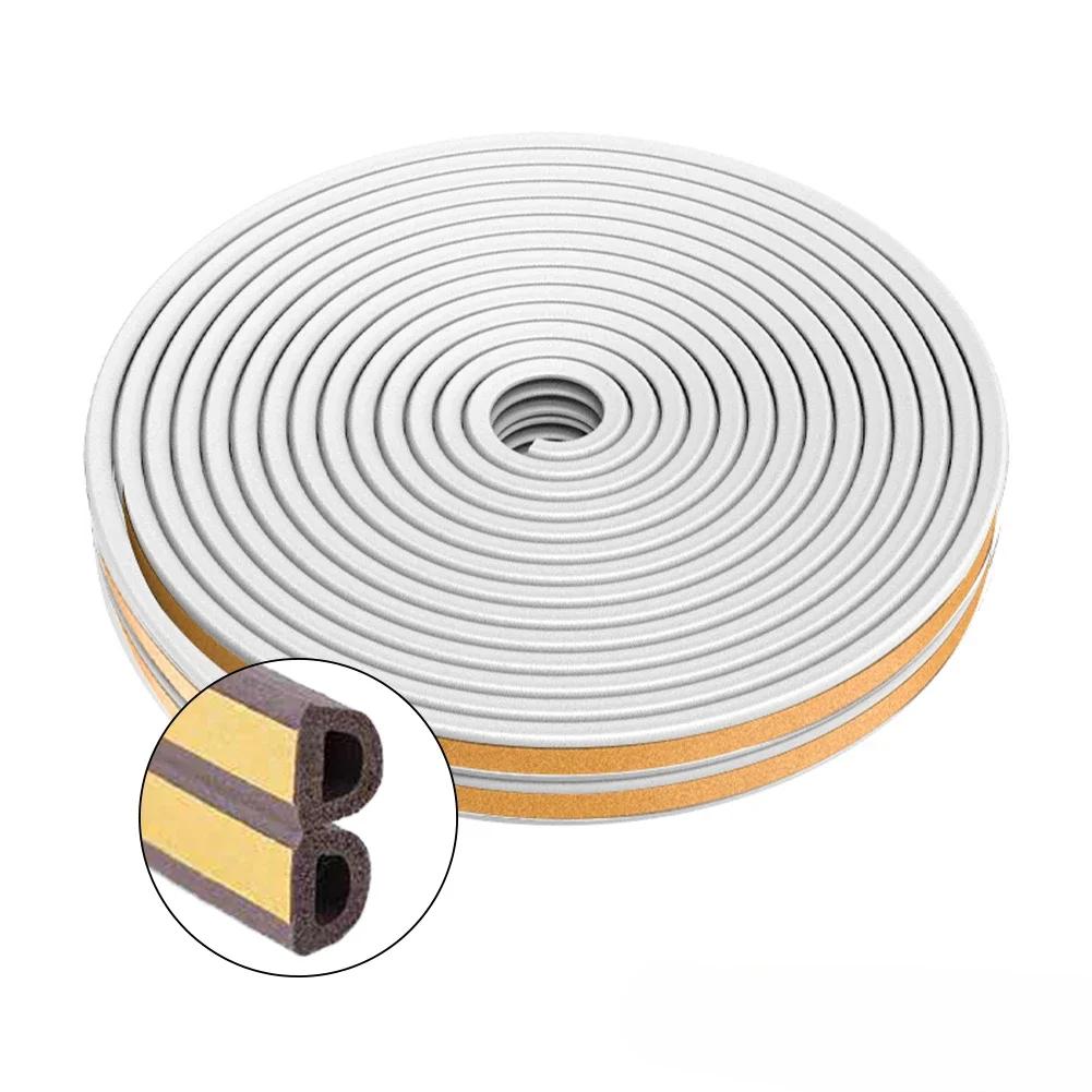 5m/10m Weather Stripping Door Seal Strip Diep Self-adhesive Draft Stopper Tape Window Insulation Noise Rubber Sealing Strip