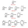 20pcs/lot Oval Stainless Steel Open Jump Rings Connectors Split Rings For DIY Bracelets Jewelry Making Materials Accessories