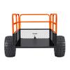VEVOR Garden Utility Trailer, 28 Cu. Ft. & 800kg, ATV UTV Trailer, Tow Behind Steel Dump Trailers, Removable Rear Panel
