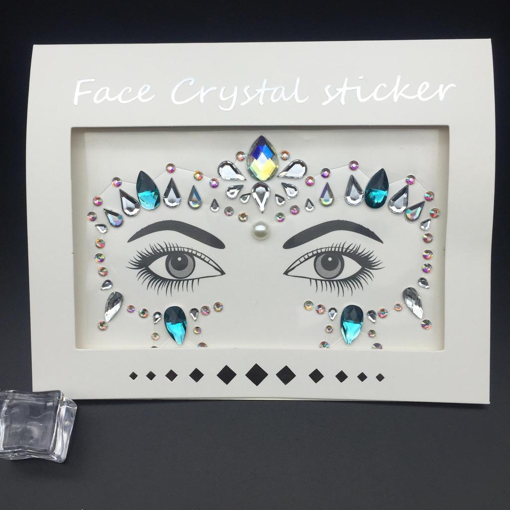 Eco-Friendly Forehead & Face Resin Stickers for Music Festival Makeup