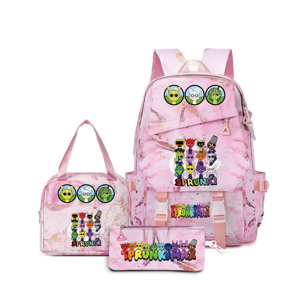 Rhythm Box Backpack Student School Bag Middle College Student Simple Outdoor Travel Backpack D