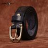Personalized Diamond Embossed Leather Belt for Men, Genuine Top Layer Cowhide Retro Casual Belt