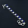 Naturblå Labradoritt Armbånd 925 Sterlingsølv Armbånd Justerbart Kjede Armbånd Håndlaget Boho Armbånd Edelstenssmykker Forlovelsesgaver