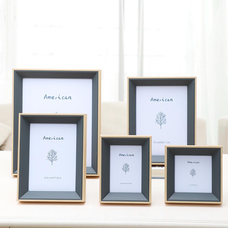 Modern Style Photo Frame Nordic Picture Frames Retro Resin  with Stand  Vertical Display for Living Room or Bedroom Decor