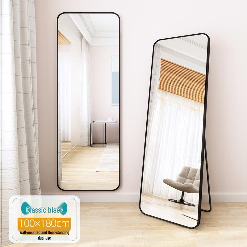 Full-Length Floor-Standing Wall-Mounted Dressing Mirror for Bedroom or Living Room.