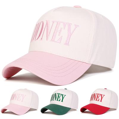 Unisex Honey Letter Embroidery Baseball Caps Spring Autumn Outdoor Adjustable Casual Hats Dad Hat Sunscreen Hat
