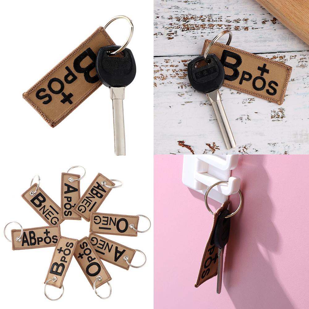 

Jewelry Key Chain Couple Bag Pendant Weave Blood Type Keychains Fabric Keyring