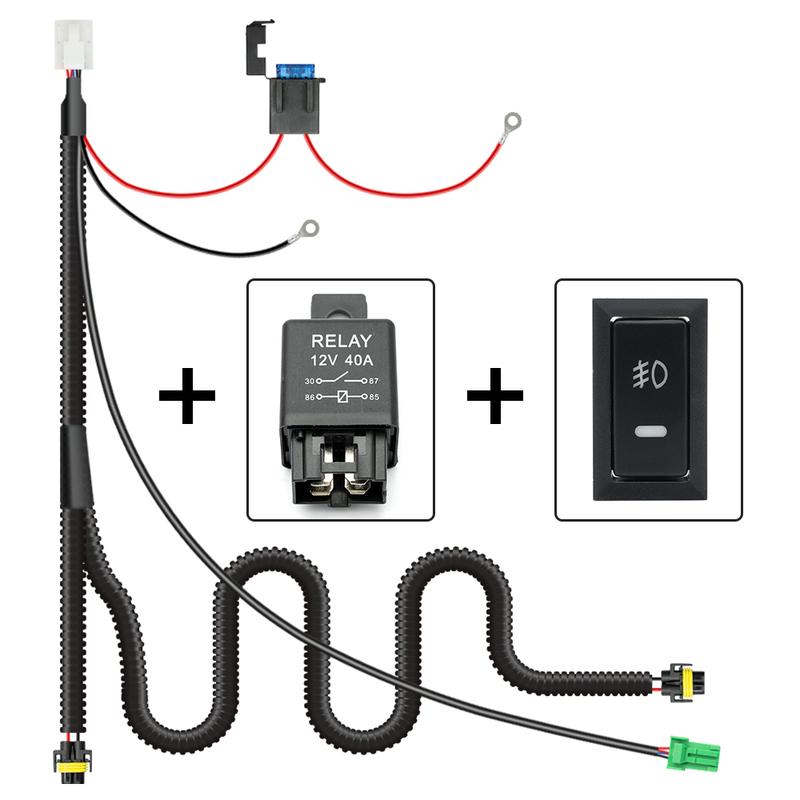 H10 H12 Fog Lights Wiring Harness For Toyota Camry Corolla Verso Hilux Land Cruiser 90 Carina E Lexus IS200 IS300 Switch Relay
