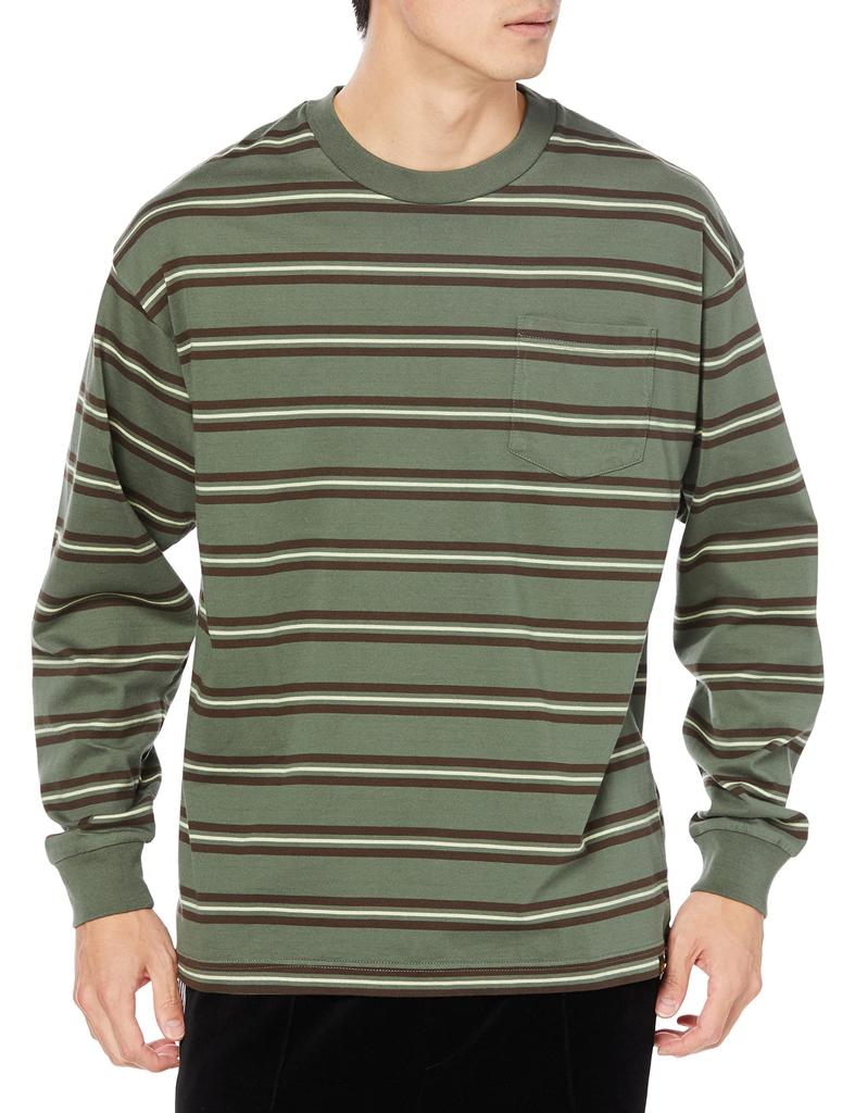 Alpha Industries TC1548 Men's A.GREEN Long Sleeve T-Shirt with Pocket, Size L