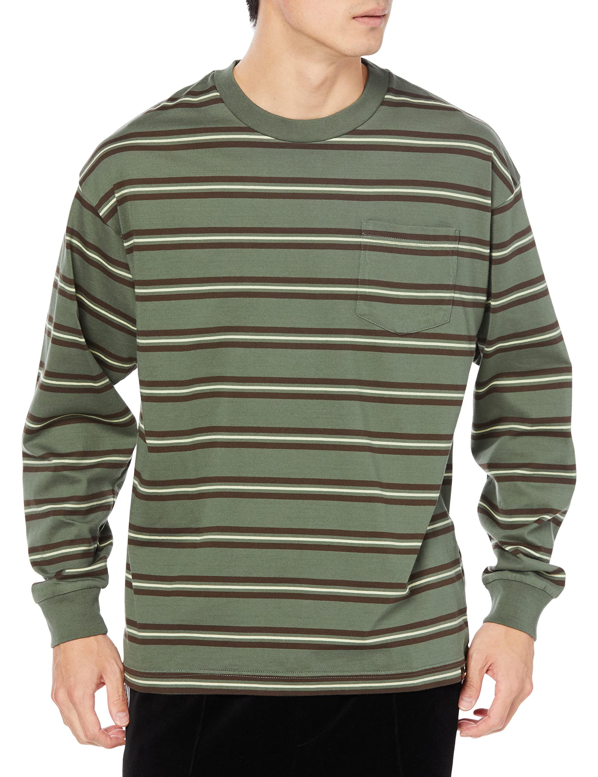 

Alpha Industries TC1548 Men s A.GREEN Long Sleeve T-Shirt with Pocket, Size L