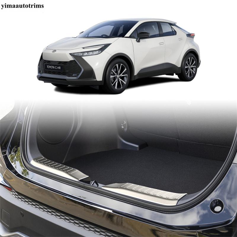 Car Rear Trunk Door Sill Guard Plate Threshold Panel Protective Decoration Cover Trim Accessories For Toyota C-HR CHR 2024 2025