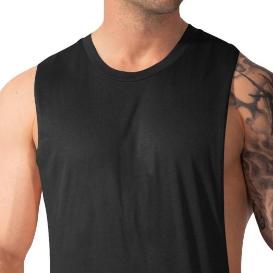 Herren Sport Fitnessstudio Tanktop Ärmellos Rundhalsausschnitt Atmungsaktiv Schweißabsorption Locker Lässig Slim Fit Sommer Weste Shirt