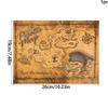 Mappa del Mar dei Caraibi Avventura Pirata Classica Vintage Vecchia Mappa del Mondo del Tesoro Decorazioni per Festa di Halloween Pirata Forniture Regalo per Bambini