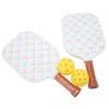 Carbon Fiber Pickleball Paddles Set of 2 Rackets and 4 Balls for Outdoor Sandbeach Sports