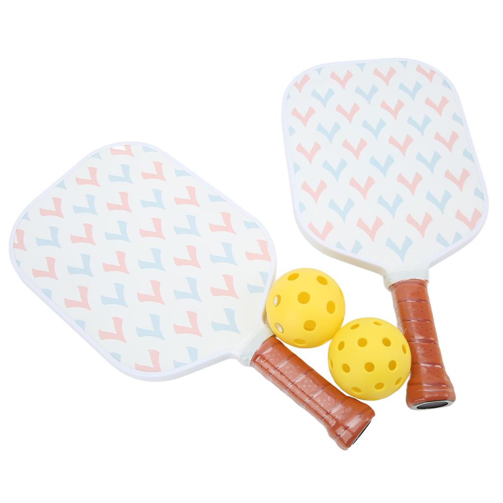 Carbon Fiber Pickleball Paddles Set of 2 Rackets and 4 Balls for Outdoor Sandbeach Sports