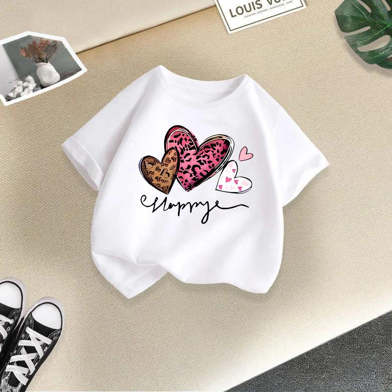 Girls' Fashionable T-shirt For Summer, Children's Casual Top