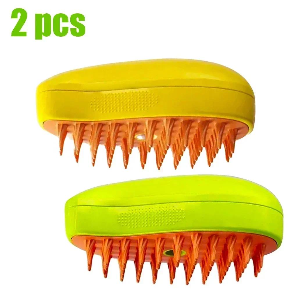 3-in-1 Steam Brush for Cats and Dogs with Essential Cleaner Dog Cat Steamy Brush Steam Brush Electric Sprayer for Massage Pet