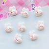 20 Pcs New 14*13Mm Cute Cartoon Bright Surface Little Rabbit Resin Scrapbook Diy Jewelry Wedding Hairpin Decorate Accessorie A51