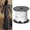 100 Yard Sequin String 6mm Decorative Accessory for Cloth Shoe Plastic Resin Sequin Line Silver 100 Yard Roll