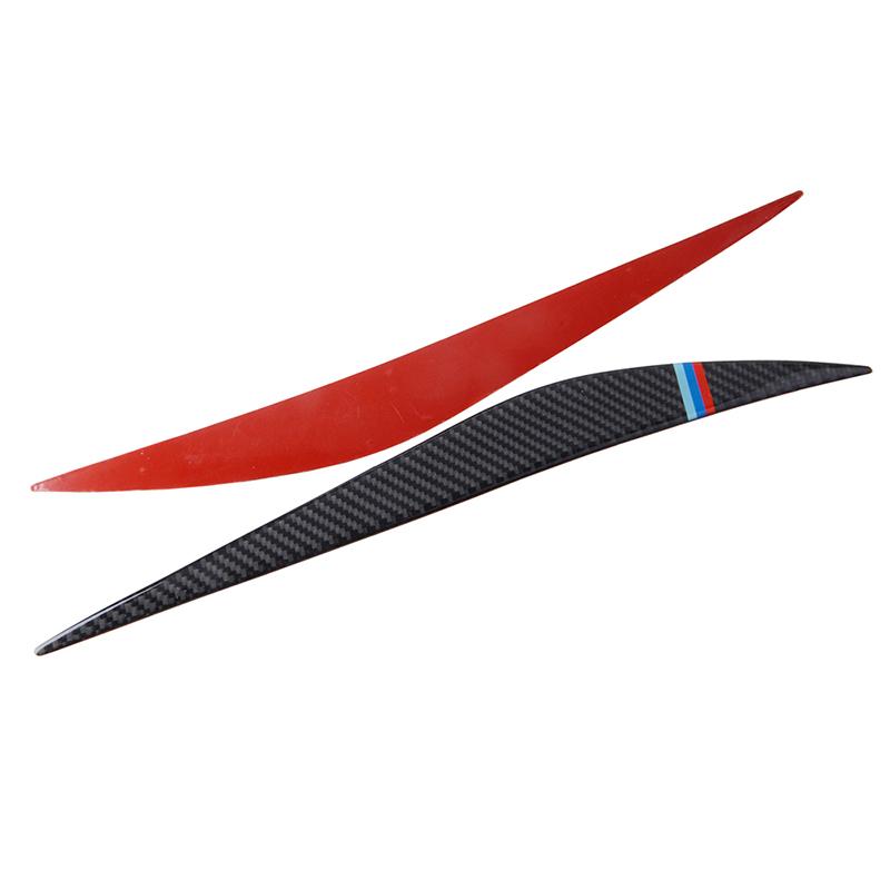 Se potrivește pentru BMW Seria 3 2013-2017 F30 F35 Autocolante pentru faruri pentru pleoapele sprâncenelor Trim capac din fibră de carbon decorativ pentru mașină