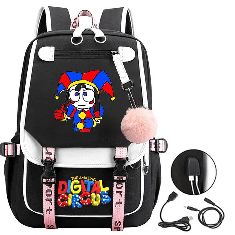 Digitale Circus Digitale Circus Perifere Rugzakken Student Schooltassen Stuur Haakjes mee Usb backpack