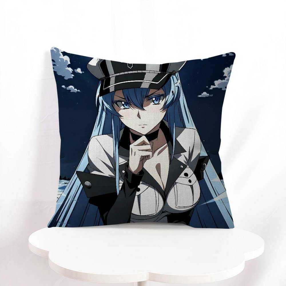 Esdeath Anime Cushion Cover Pillowcase Upholstery Sofa Throw Pillow Home Decor Pillowcas