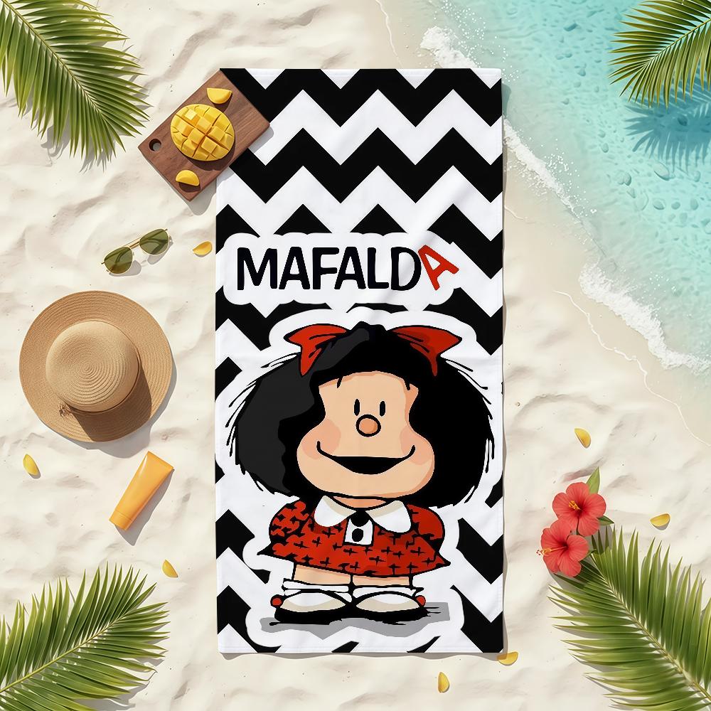 Cartoon M-Mafalda Towel Soft Pool Gift For Travel Gym Shower Camping Quick Dry Sports Beach Towels