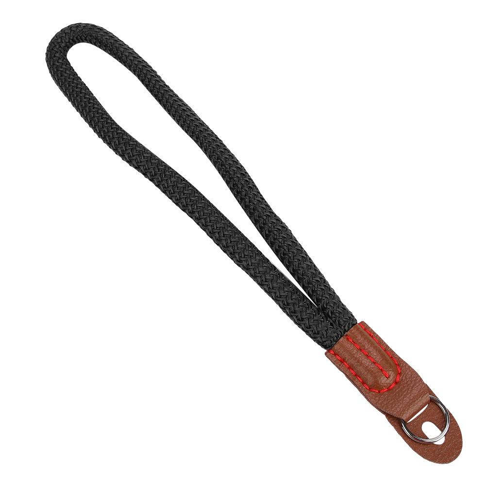 Handmade Breathable Hand Grip Wrist Strap Anti Lost Lanyard for Digital Camera (Black)