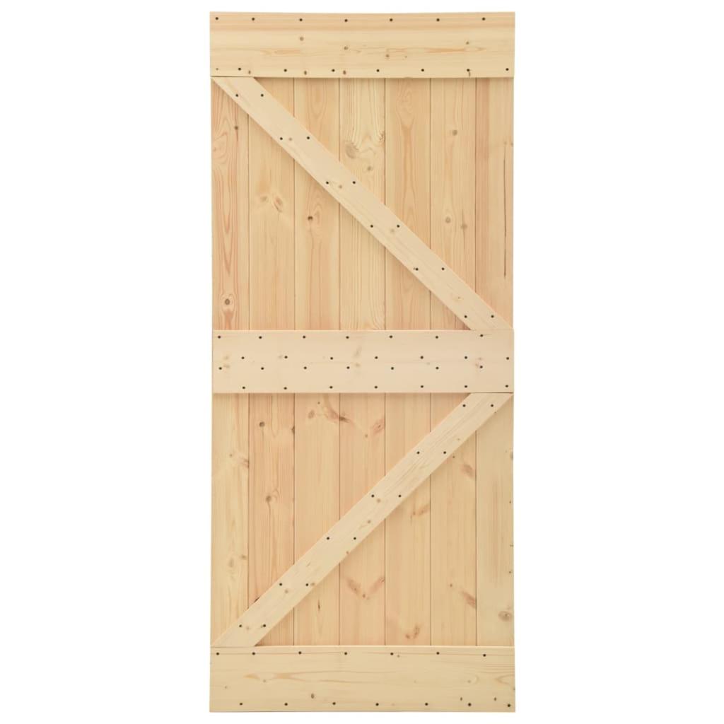 NARVIK Interior Door Solid Pine Natural Finish 80 X 210 Cm