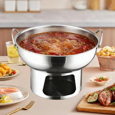 Mały Garnek do Zupy Hotpot Shabu Stal Nierdzewna Łatwy do Czyszczenia Przenośny Odpowiedni na Piknik
