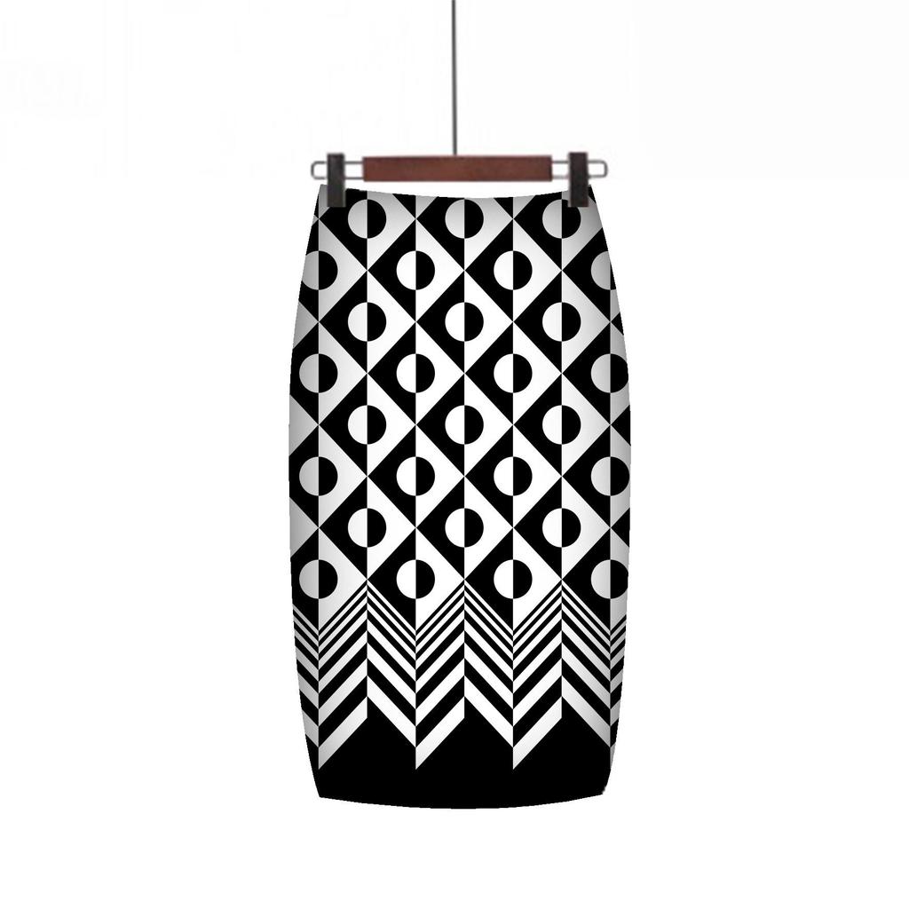 Digital Print Mid-Length Women's Skirt - Chic and Trendy