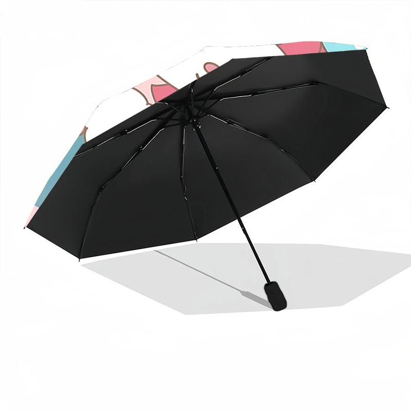 1pc My Melody Automatic Opening/Closing Umbrella with Portable Tri-Fold Design, 8-Bone Iron Frame, Outdoor, Gift for Fans, Travelers, Everyday Use, Pe