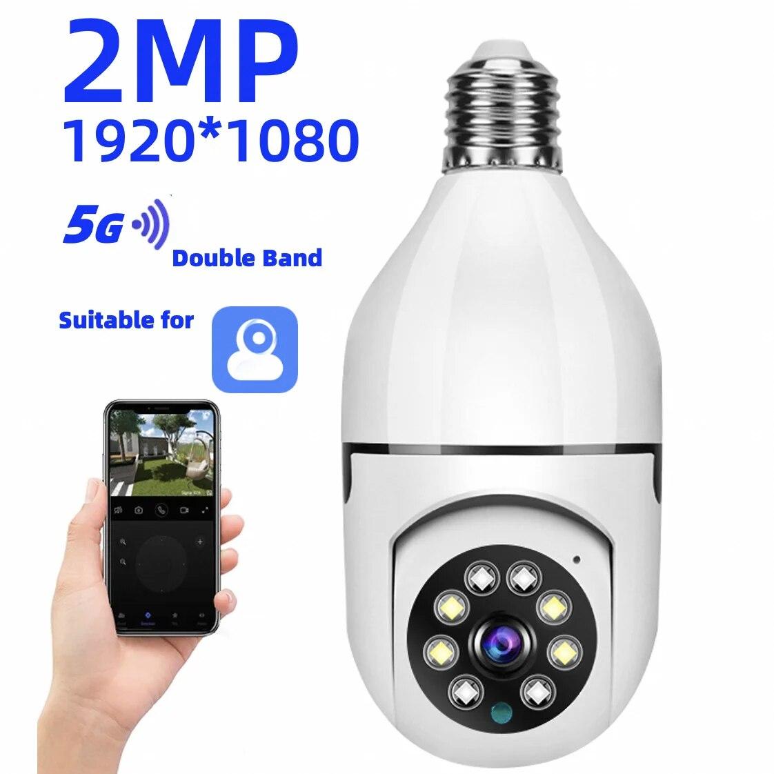 

HEE RAK Tuya 3MP/5MP 5G Duel Band Camera WiFi Two Way Voice AI Human Detection Night Vision E27 Camera Zoom Surveilance Yiiot 2MP 5G Yiiot