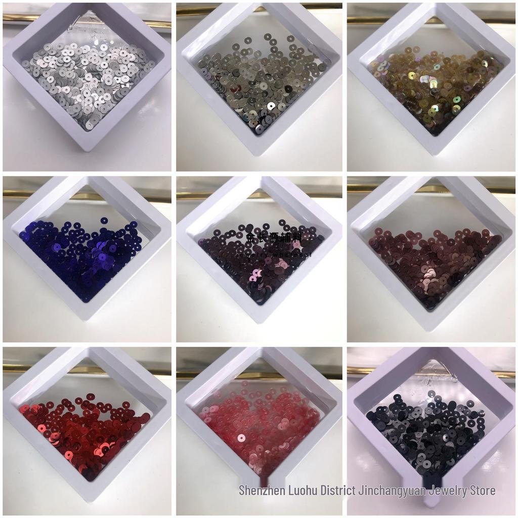 4mm mittelloch bunte Pailletten für DIY-Bastelarbeiten und Bekleidungszubehör