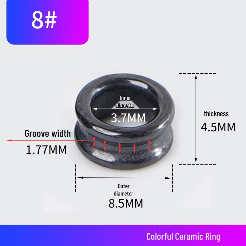 U-Shaped Ceramic Guide Ring for Fishing Rod Modification and Repair, with Groove and Tying Ring, DIY Parts.