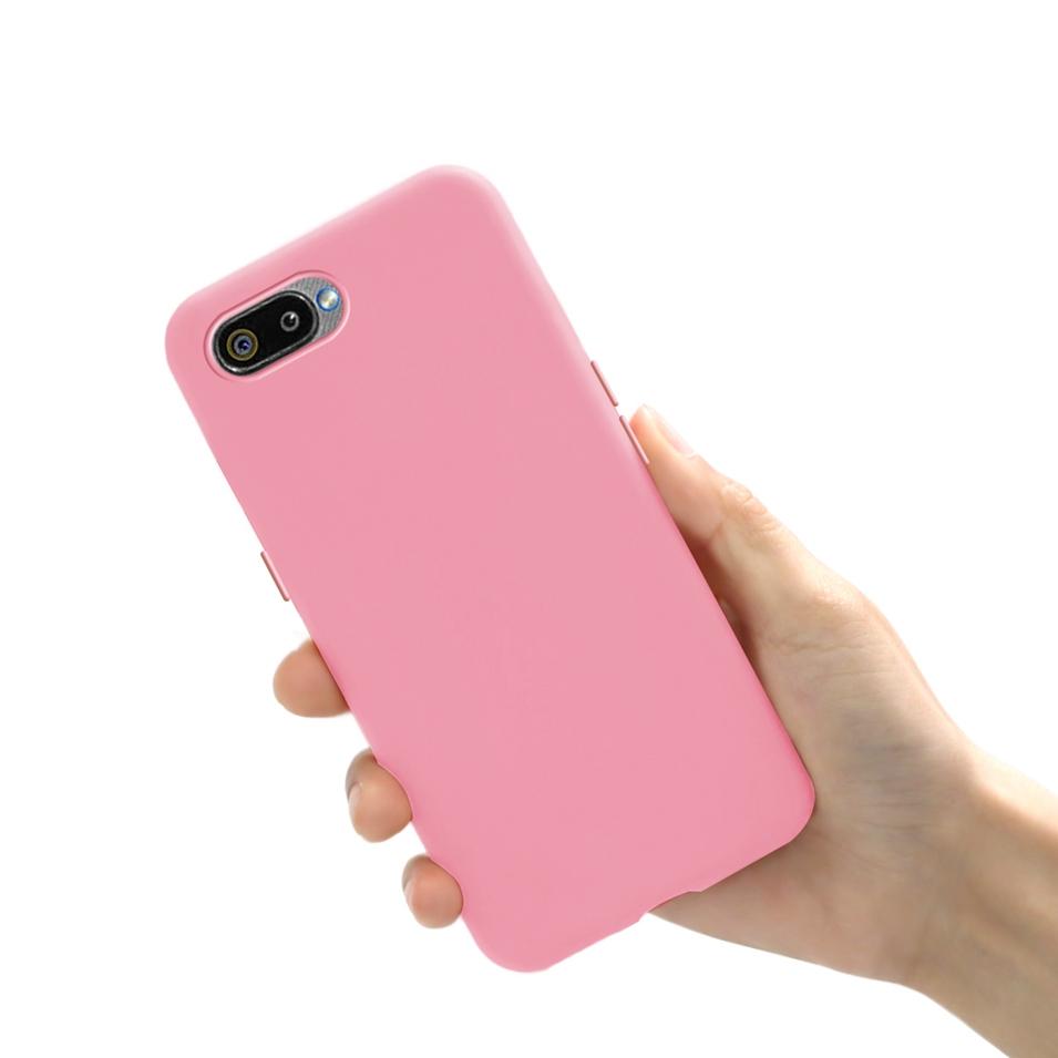 For OPPO A1K Phone Case Realme C2 Cover Colored Silicone Soft Coque For OPPO A1K RMX1941 A1K A1 k CPH1923 Funda RealmeC2 6.1"