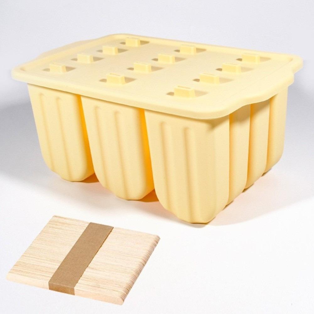 Non-Stick Ice Cream Trays 12 Grids Ice Lolly Mold Practical Ice Candy Mold  Homemade Ice Cream